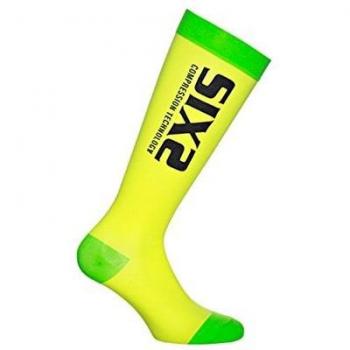 Sixs Technical Compression Recovery Socks Yellow/Green XS