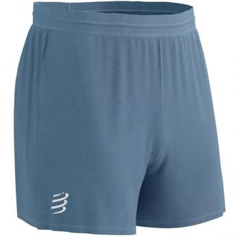 Pantalón corto Compressport Performance Hombre Azul Acero - XL, tejido ligero y transpirable, diseño ergonómico, tecnología de compresión, secado rápido, ideal para running y actividades deportivas