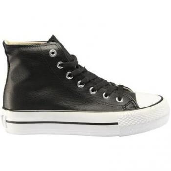 Zapatillas deportivas de mujer John Smith Libel High P24I en negro de piel sintética