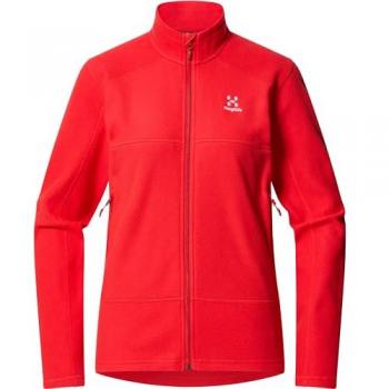 Forro polar Haglöfs Buteo Mid rojo intenso mujer - S
