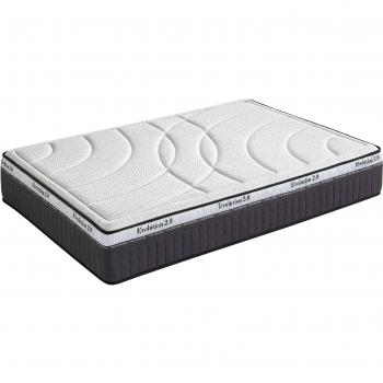 Studio Decor R007 EVO135190E - Colchón viscoelástico con núcleo de naturfoam, plancha de viscografeno, color blanco y gris, 135 x 190 x 30 cm