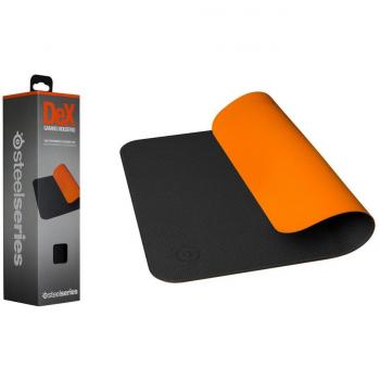 Alfombrilla gaming Steelseries DeX en color negro y naranja