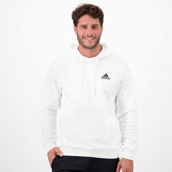 Adidas Essentials Fleece Hoodie White/Black Men's Size M