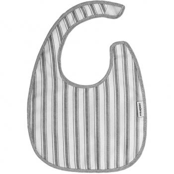 Cambrass Denim - Babero cuadrado con velcro, color gris / raya