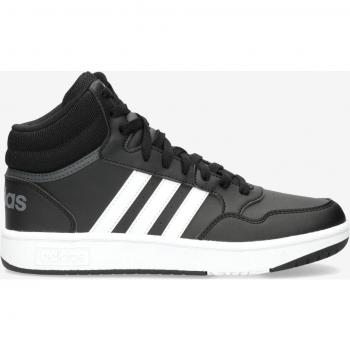 Adidas Hoops Mid 3.0 Kids Sneakers - Black/White, Size 39.5