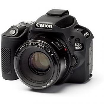 EasyCover – Carcasa para Canon 200d/SL2 Cámara, Negro