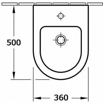 Bidé suspendido Imex BH101 - cerámica blanca, compatible con inodoro CH101