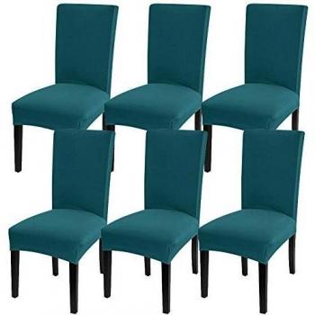 Fuloon Fundas Sillas Comedor, Fundas Protectoras para Sillas Elasticas,Funda Asiento Silla Desmontables Lavables para Comedor Hotel Banquete de Boda Decoración