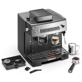 Máquina de Espresso Cuisinart EM640E 20 Bares con Función de Molienda, Prensado y Preparación Automática