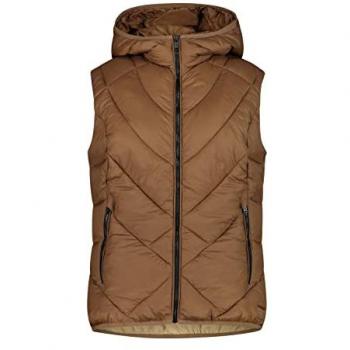 CMP Women's Camel Vest with Fixed Hood, Size 40