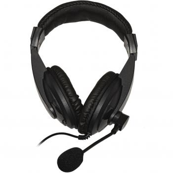 Auriculares de Audio con Micrófono Orientable Conector Jack 3.5mm, Color Negro