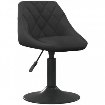 Silla de comedor de terciopelo negro vidaXL 3088810