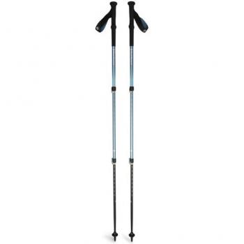 Bastones de Senderismo Black Diamond Trail Back (par) - Color Azul y Negro, ligeros, ajustables, con empuñaduras de espuma y correas ergonómicas