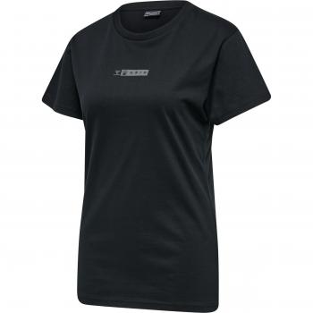 Camiseta de Manga Corta Hummel Offgrid para Mujer en Color Gris y Negro