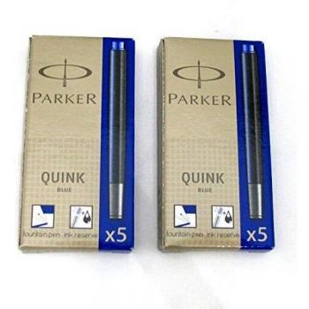 Parker Cartuchos de Tinta Quink Paquete con 5 Unidades, Color Azul
