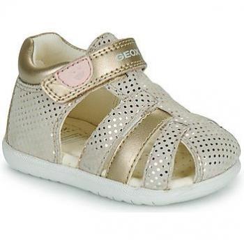 SANDALIAS GEOX MACCHIA PRIMEROS PASOS B254WB - Sandalias para bebé niña en color beige/dorado, con diseño cómodo y transpirable, ideales para los primeros pasos