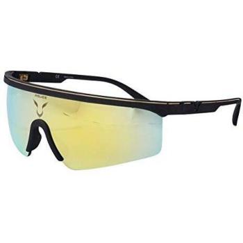 Police Mens Spla28 6AAG Lewis Hamilton 07 Black Sunglasses - One Size, Black Frame with Mirrored Gold Lenses, Unisex, Stylish Sunglasses