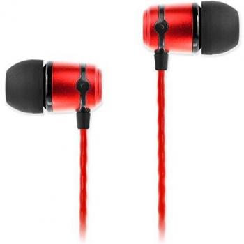 SoundMAGIC E50 Auriculares intrauditivos de alta fidelidad auriculares para teléfonos inteligentes auriculares de alta calidad con aislamiento acústico - Rojo