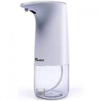 Dispensador de Jabón Automático, Housfurd Dispensador Automático de Desinfectante para Manos, Capacidad de 450 ml, Sensor Inteligente de Infrarrojos, Máquina de Espuma sin Contacto, Para baño y Cocina