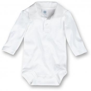 Body Sanetta de manga larga con cuello, blanco, 18 meses