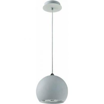 Lámpara colgante moderna Regina WH blanca, 1 luz, pantalla blanca, casquillo E27