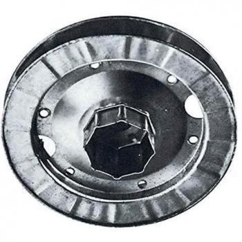 Polea galvanizada de 22 cm para rulo octagonal