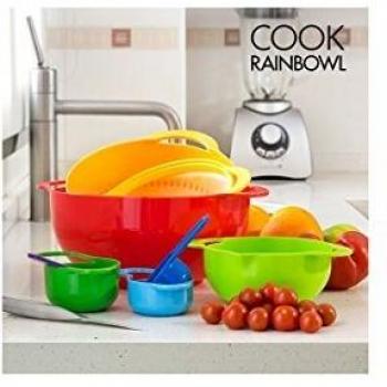 Appetitissime Cook Rainbowl Utensilios de Cocina, Multicolor, 15 x 27,5 x 29 cm