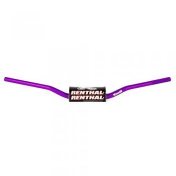 Renthal Manillar Fatbar 821 - Purple, Manillar de motocross, fabricado en aluminio de alta resistencia, diseño ergonómico, ancho de 820 mm, elevación de 30 mm, retroceso de 7°, acabado
