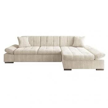 Sofá rinconero Comfivo 152 con función de descanso y caja de ropa de cama, 278x161x76cm