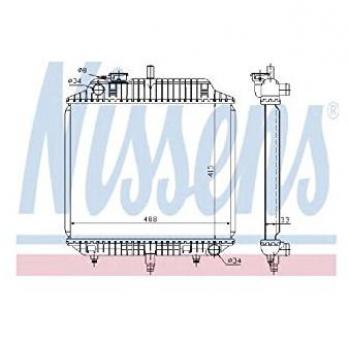 Radiador de refrigeración del motor NISSENS 62516, tipo: radiador, características: compatible con vehículos específicos, fabricado en materiales de alta calidad, diseño optimizado para una mejor disipación del calor, fácil instalación y ajuste pr