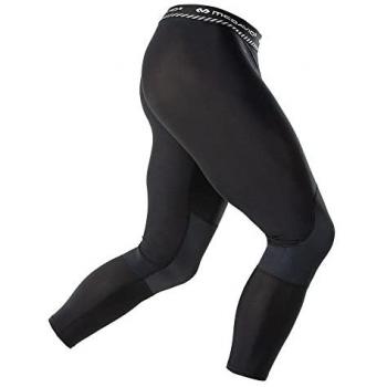 Mallas de compresión McDavid 3/4 con soporte dual para rodilla, color blanco, para hombre