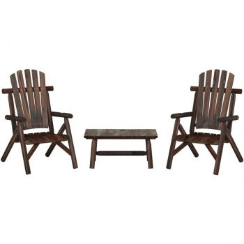 vidaXL 3 Piece Garden Lounge Set Solid Wood Spruce