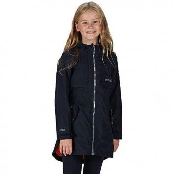 Regatta Tarana-Parka Impermeable, Transpirable, Completamente Forrada Y con Elementos Reflectantes Jackets Waterproof Shell, Unisex niños, Navy, 3-4