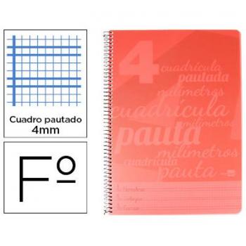 Cuaderno Liderpapel Folio con Tapa de Plástico 80h 4mm