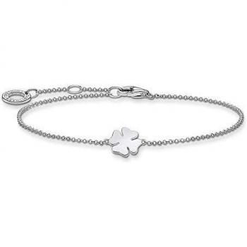 Thomas Sabo Pulsera de trébol de plata de ley 925., 16,00 - 19,00 cm, Plata de ley