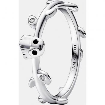 Anillo Marvel x Pandora Baby Groot de plata y esmalte negro