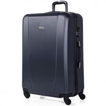 ITACA - Maleta de Viaje Grande XL Rígida 4 Ruedas Trolley 75 cm de ABS. Práctica Cómoda y Ligera. Gran Capacidad Bonito Diseño. Estudiante y Profesional. 71170, Color Antracita