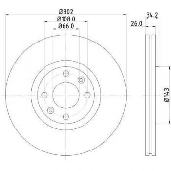Disco de freno Hella 8DD 355 119-161