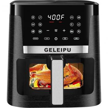 GELEIPU DL27 7.5QT 1700W Air Fryer with Viewing Window, 12-in-1 Functions, Digital Touchscreen - Black