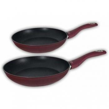 San Ignacio PK1321 Set de Sartenes VINUM-Ø20/24 cms, Aluminio Forjado, Mango ergonómico Soft Touch a Juego-Especial Gas y vitro