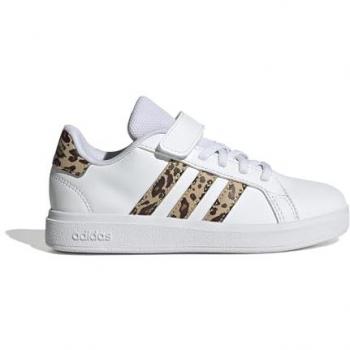 Adidas Grand Court 2.0 Kids' Sneakers - Ftwr White / Magic Beige / Matte Gold