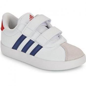 Zapatillas Adidas Vl Court 3.0 CF I para Niños, Color Blanco/Marino/Rojo, Talla 21