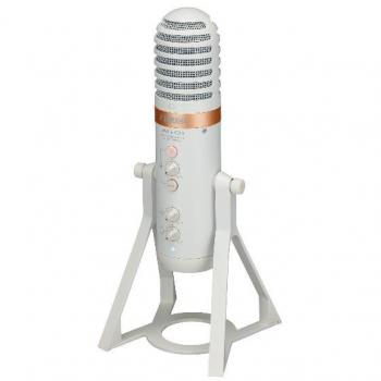 Yamaha AG01 White USB Condenser Microphone for Live Streaming, High-Resolution Audio Recording and Playback, Compatible with Windows, Mac, iOS, and Android