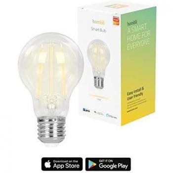 Hombli Smart Bulb 7W Filament E27 Bombilla inteligente Transparente WiFi