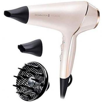 Remington AC9140 PROluxe - Secador de Pelo Profesional, Secador Iónico, Difusor y Concentrador, 2400 W, Rosa