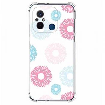 Funda Antigolpes de Silicona para Xiaomi Redmi 12C con Diseño de Flores 06