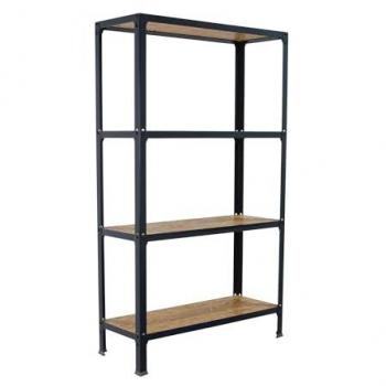 Estantería SIMONHOME CLICK WOOD MINI 4/300 ANTRACITA/OSB - 8425437127847 - Simon Rack, Estantería metálica HOMECLICK WOOD 4 Estantes, Motor de actuador