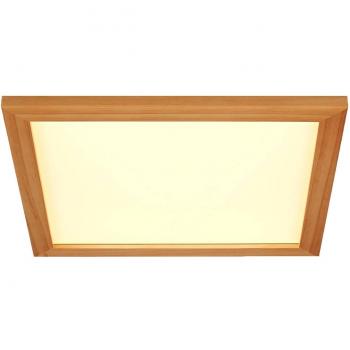 Plafón LED Joren de Lucande, 42 cm, madera, CCT, control remoto, lámpara de techo tradicional en marrón para salón y comedor (1 llama)