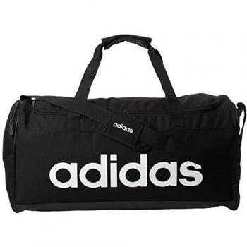 Adidas Lin Duffle M Gym Bag, Unisex Adulto, Black/Black/White, NS