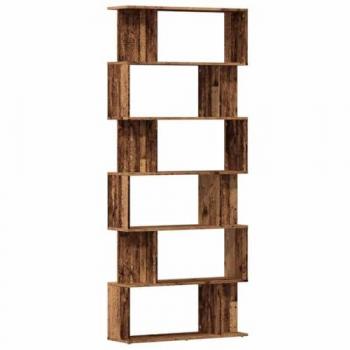 Estantería de Madera Envejecida 80x24x192 cm en Madera de Ingeniería